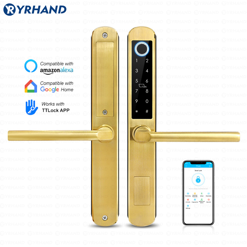 Furniture Sliding Door Hardware - IP66 골드 스테인레스 스틸 슬라이딩 유리