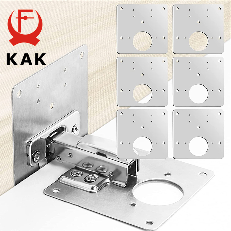 Furniture Hardware Fixing Screws - KAK 8pcs 힌지 수리 플레이트 닦았