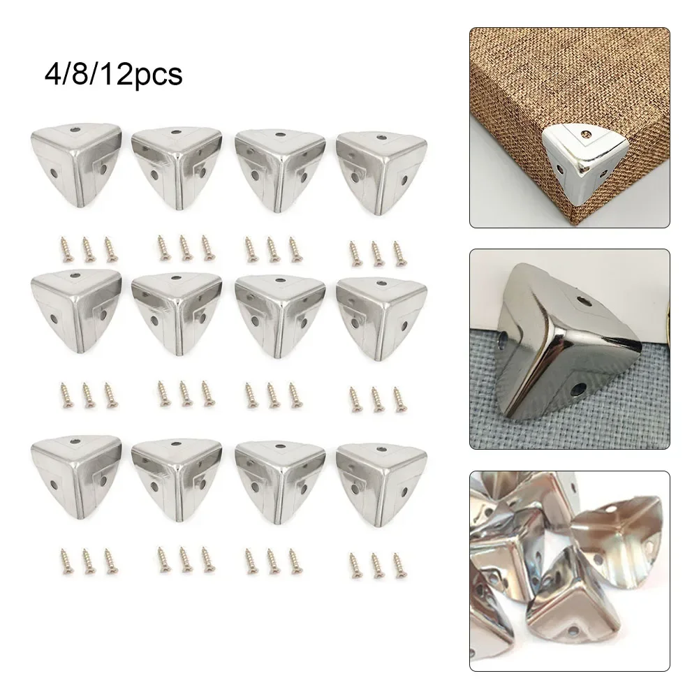 Furniture Hardware Wood - 4/8/12pc 금속 상자 코너 보호대 나무