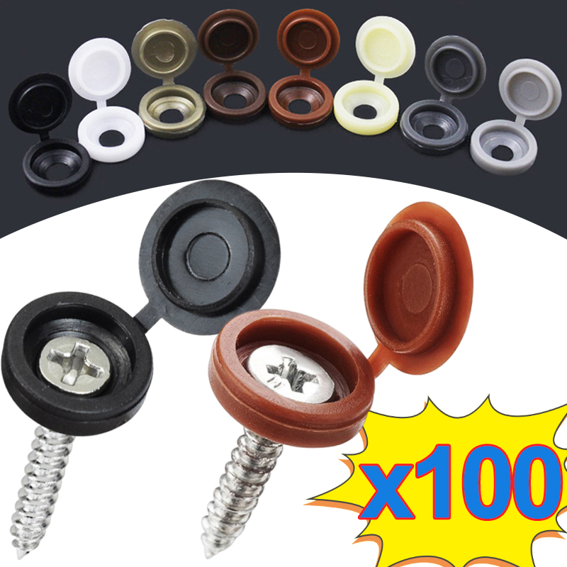 Furniture Hardware Hinges - 10/500pcs 나사 장식 캡 플라스틱 보호