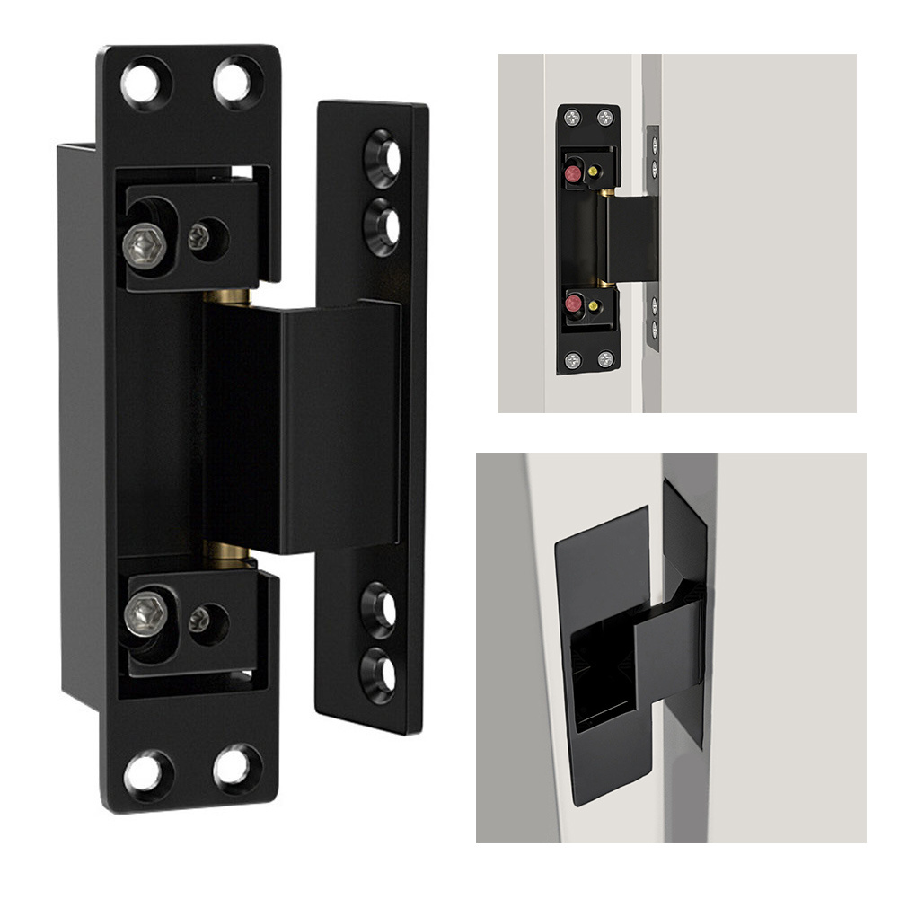 Furniture Hardware Hinges - 1개 블랙 도어 힌지, 보이지 않는