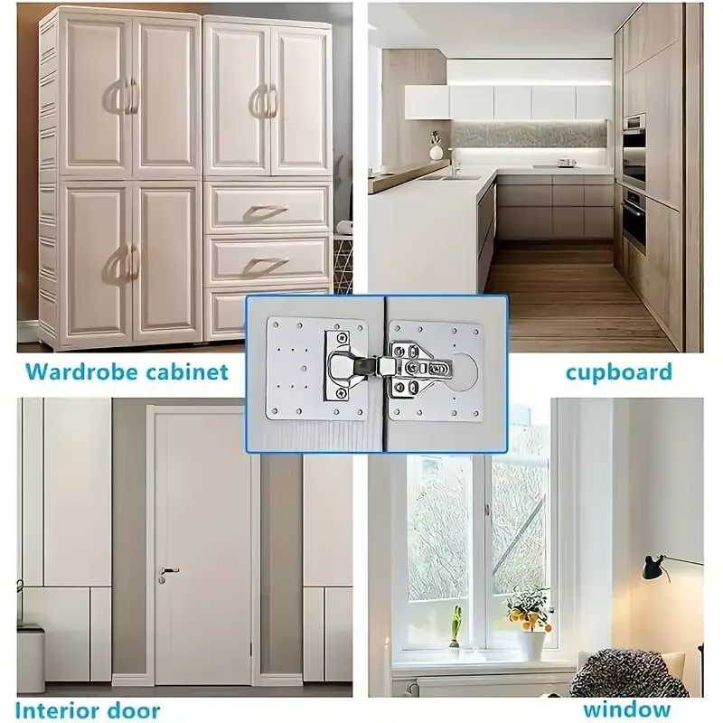 스테인리스 스틸 캐비닛 힌지 수리 플레이트, 나사 포함 - Furniture Hardware Fixing Screws 리뷰 및 가격