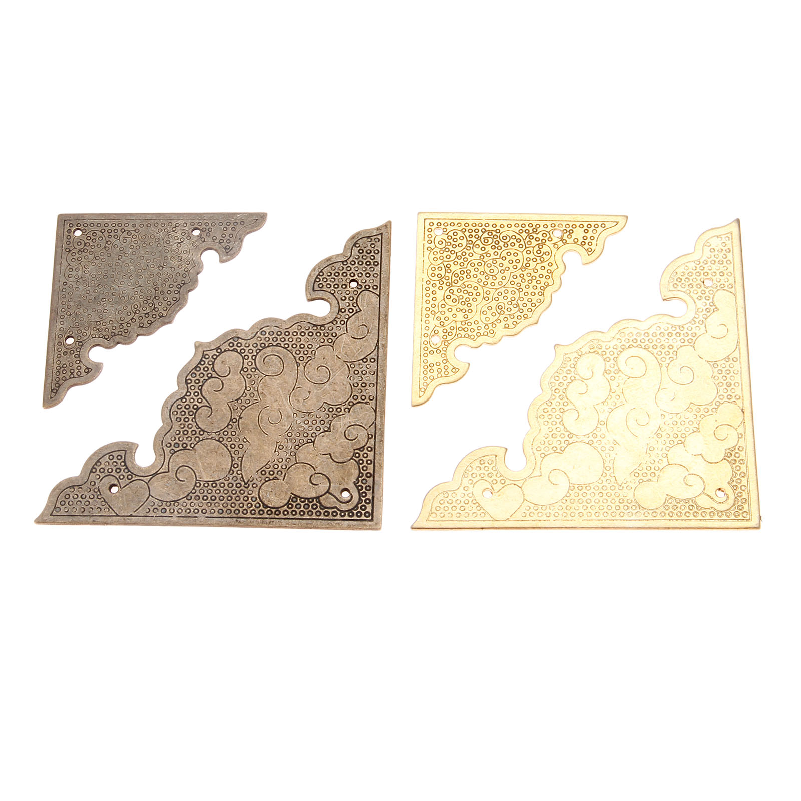 2Pcs 골동품 청동/황동 구리 보석 상자 코너 브래킷 - Furniture Hardware Wood 리뷰 및 가격