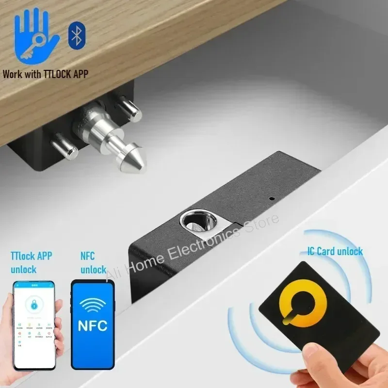 TTLOCK 앱 잠금 해제 스마트 잠금 숨겨진 서랍 잠 - Furniture Sliding Door Hardware 리뷰 및 가격