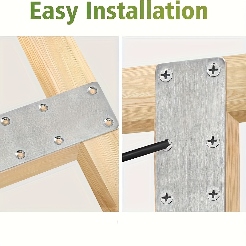 나사가 있는 6개 스테인레스 스틸 금속 직선 브래킷 목 - Furniture Hardware Wood 리뷰 및 가격