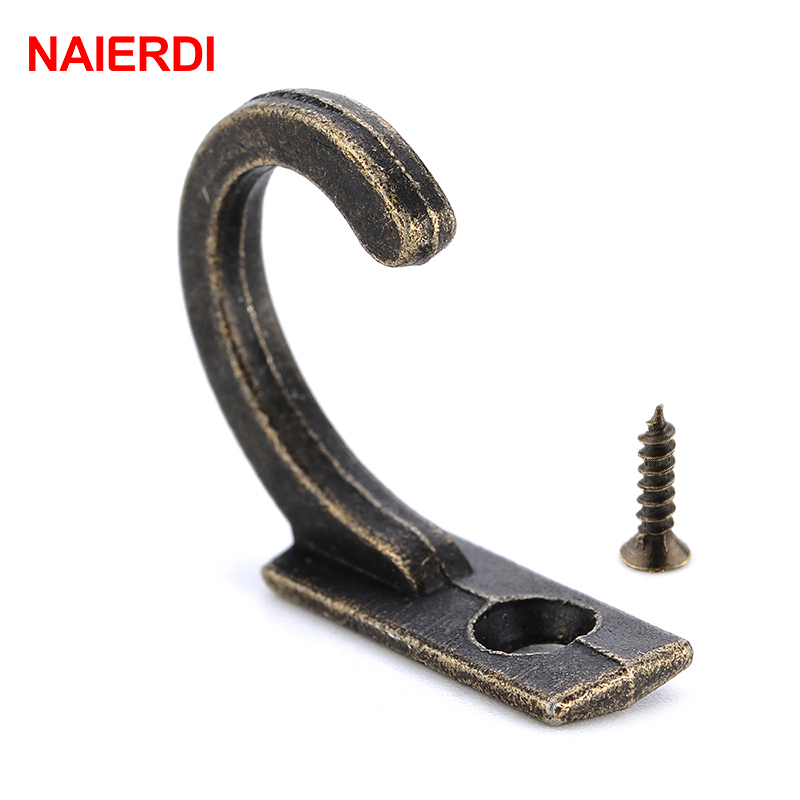 NAIERDI-작은 골동품 벽걸이 후크 10 개, 곡선 - Furniture Hardware Wood 리뷰 및 가격