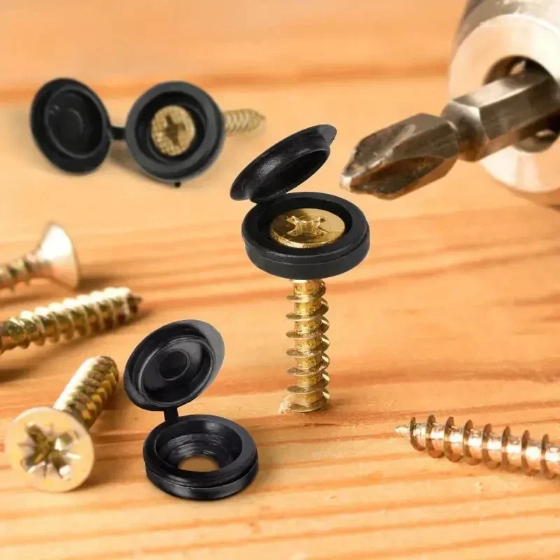 5/100PCS 힌지 플라스틱 스크류 캡 커버 너트 접 - Furniture Hardware Hinges 리뷰 및 가격