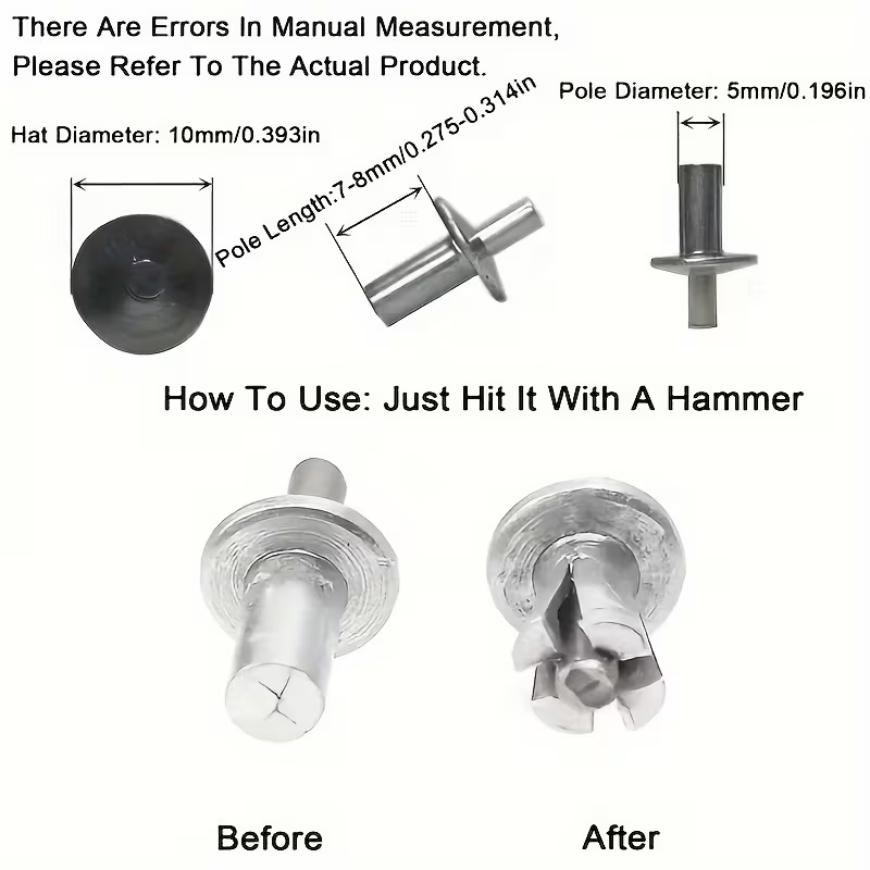 라운드 헤드 알루미늄 리벳 패스너 확장 나사 플랫 헤드 - Furniture Hardware Fixing Screws 리뷰 및 가격
