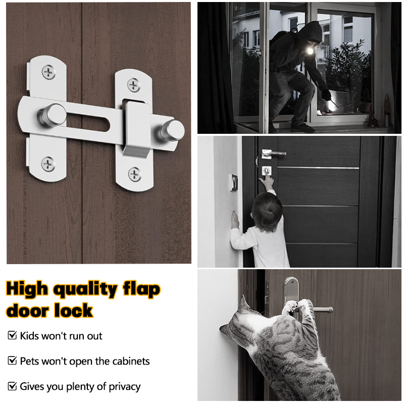 스테인레스 스틸 도어 잠금 장치 180 °   플립 슬 - Furniture Sliding Door Hardware 리뷰 및 가격