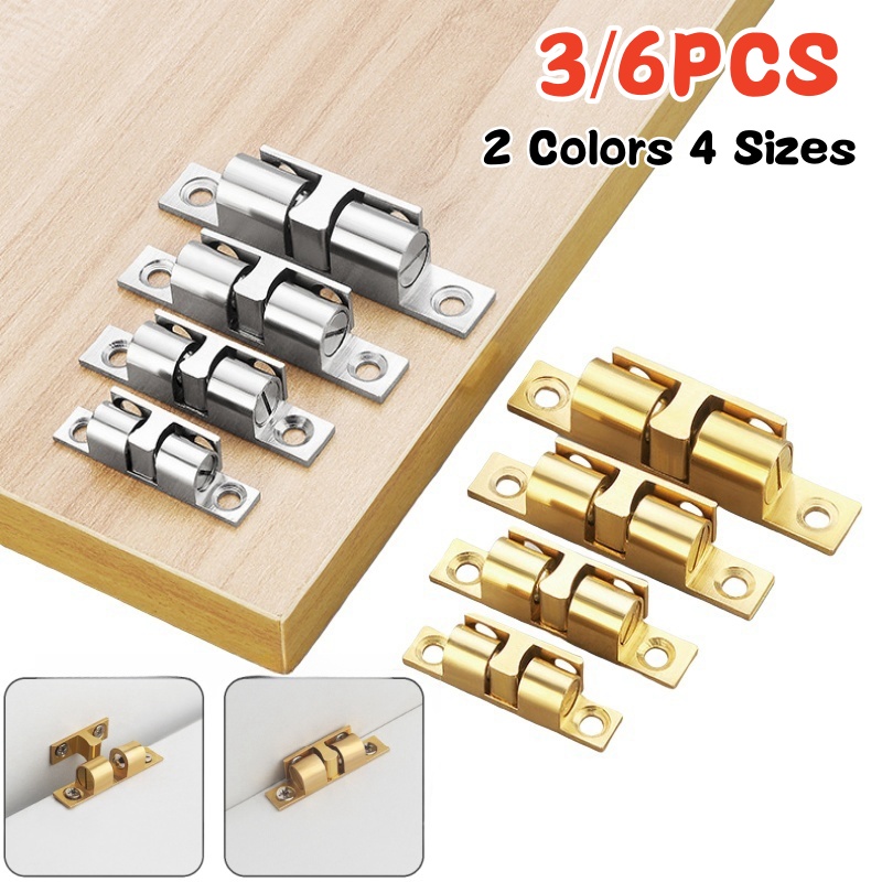 3/6pcs 캐비닛 옷장 도어 볼 캐치, 황동 더블 롤 - Furniture Hardware Lock 리뷰 및 가격