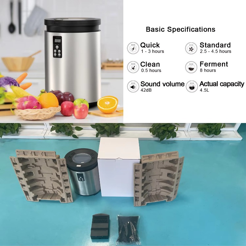 4.5L 42dB 저소음 전기 퇴비화기 스테인리스 스틸 - Furniture Hardware Lowes 리뷰 및 가격