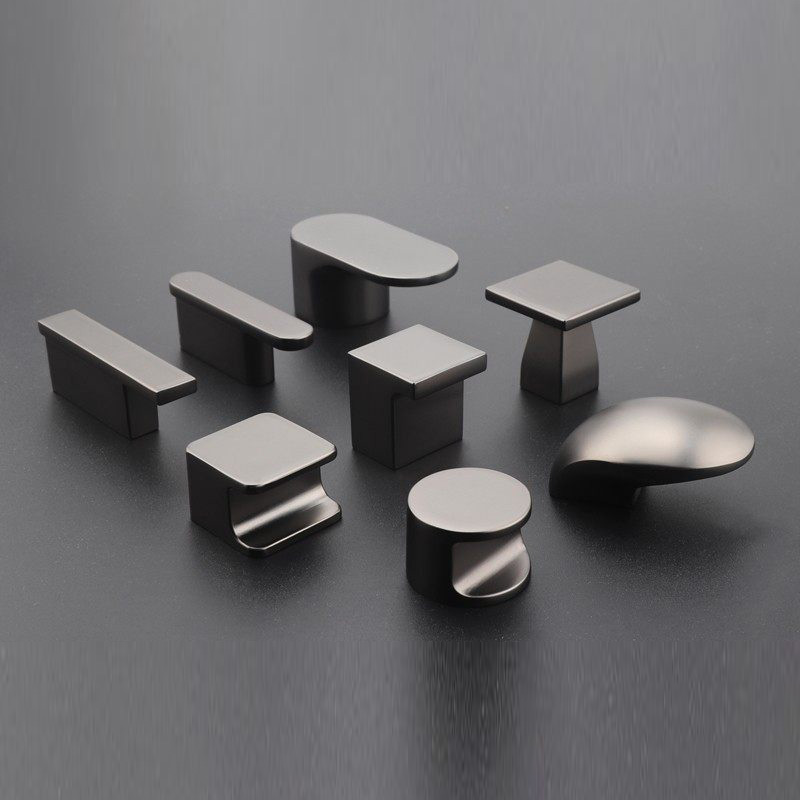 1PCS 블랙 니켈 매트 그레이 옷장 캐비닛 도어 핸들 - Furniture Hardware High End 리뷰 및 가격