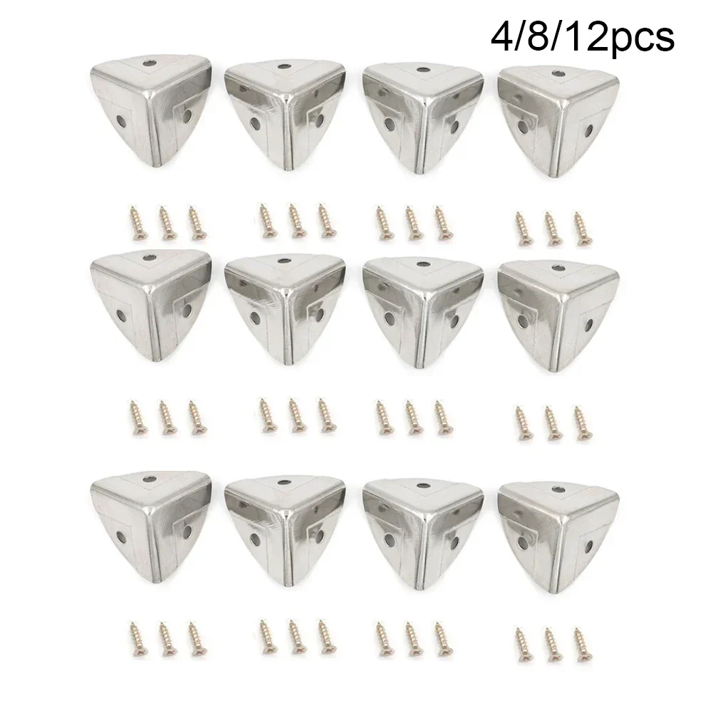 4/8/12pc 금속 상자 코너 보호대 나무 상자 코너 - Furniture Hardware Wood 리뷰 및 가격