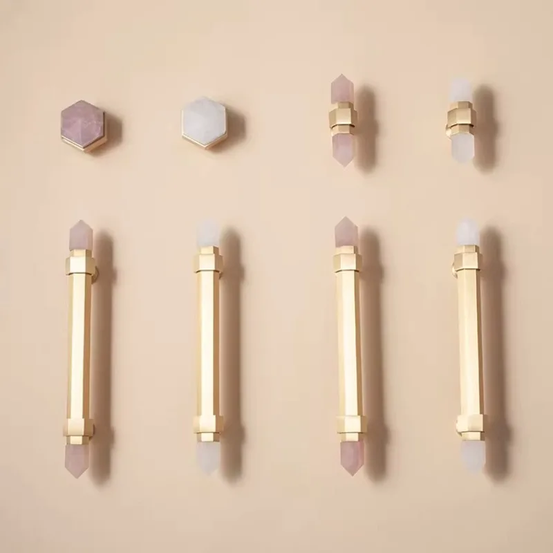 천연 크리스탈 육각형 하드웨어 손잡이 북유럽풍 캐비닛  - Furniture Hardware High End 리뷰 및 가격