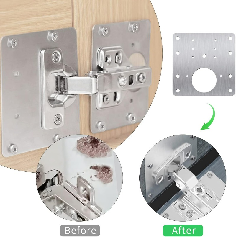 캐비닛 도어 힌지 수리 플레이트 스테인레스 스틸 가구  - Furniture Hardware Fixing Screws 리뷰 및 가격