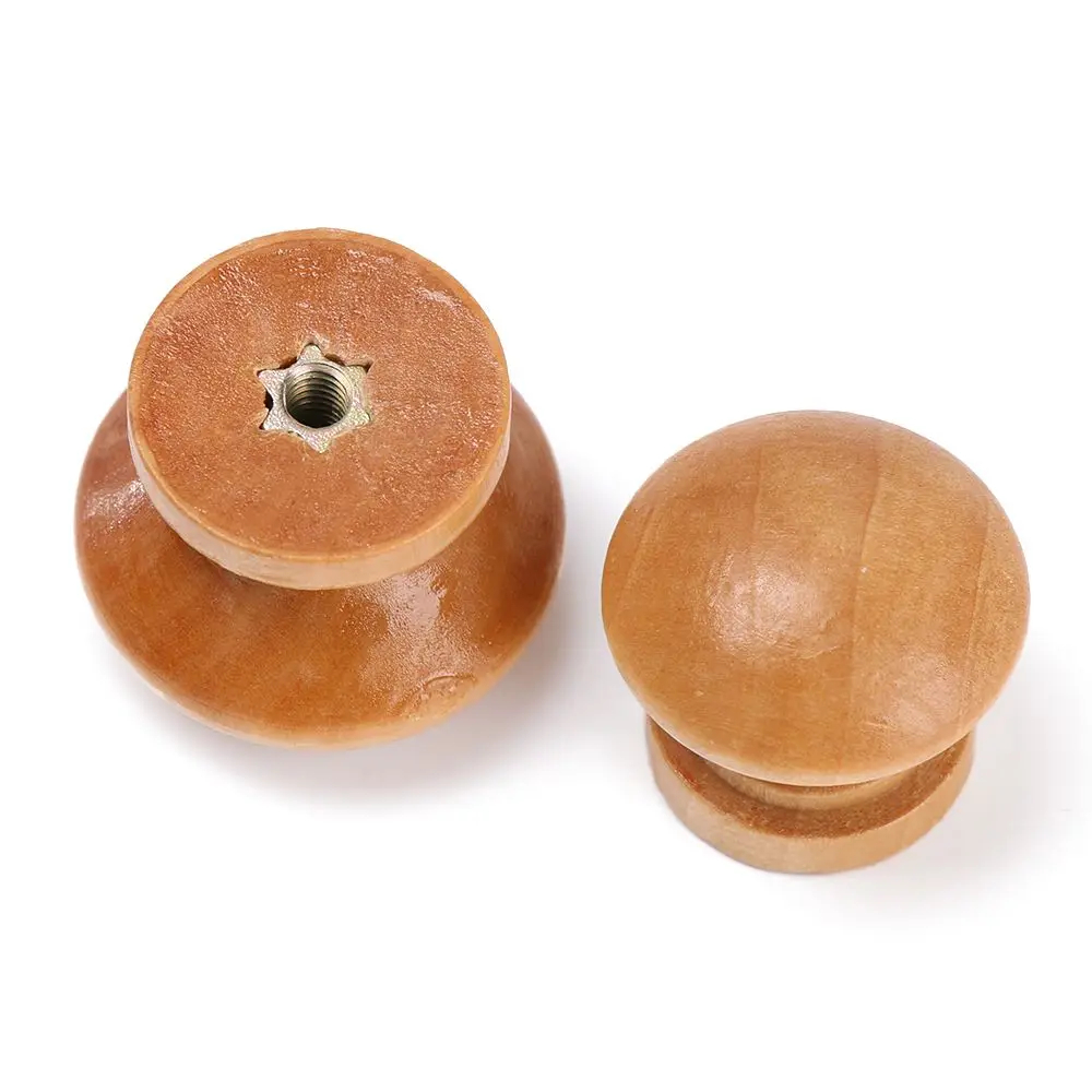 10pcs 둥근 모양의 나무 서랍 손잡이 천연 나무 캐 - Furniture Hardware Restoration 리뷰 및 가격