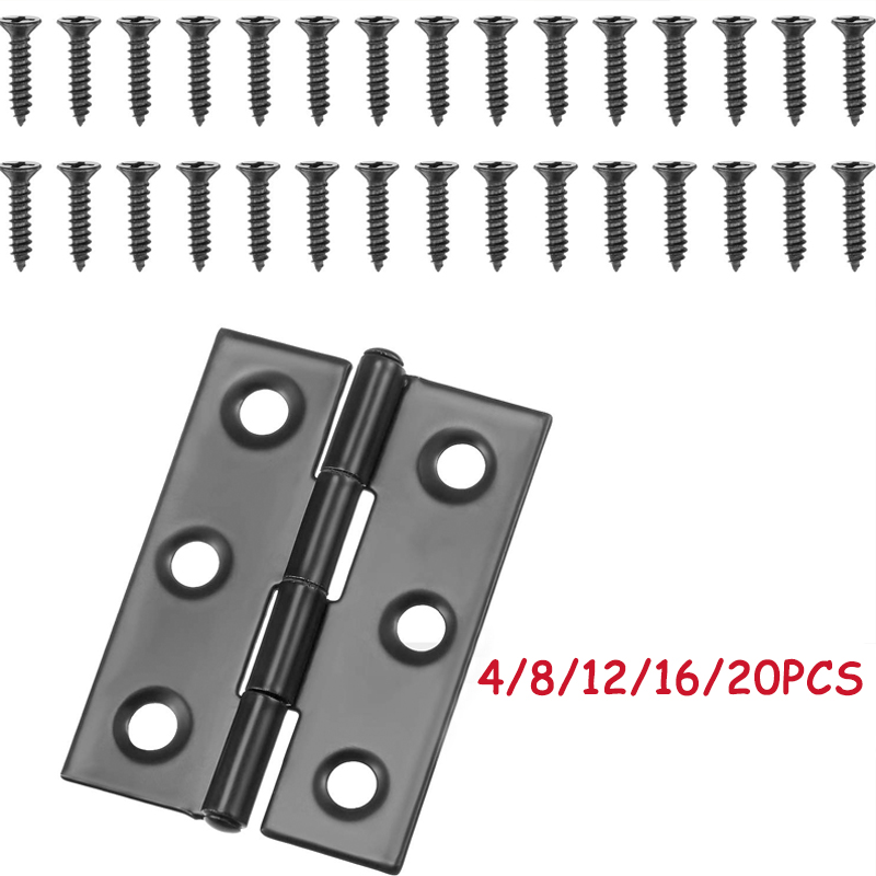 WV 블랙 도어 힌지 스테인리스 스틸 버트 힌지 나사  - Furniture Hardware Fixing Screws 리뷰 및 가격