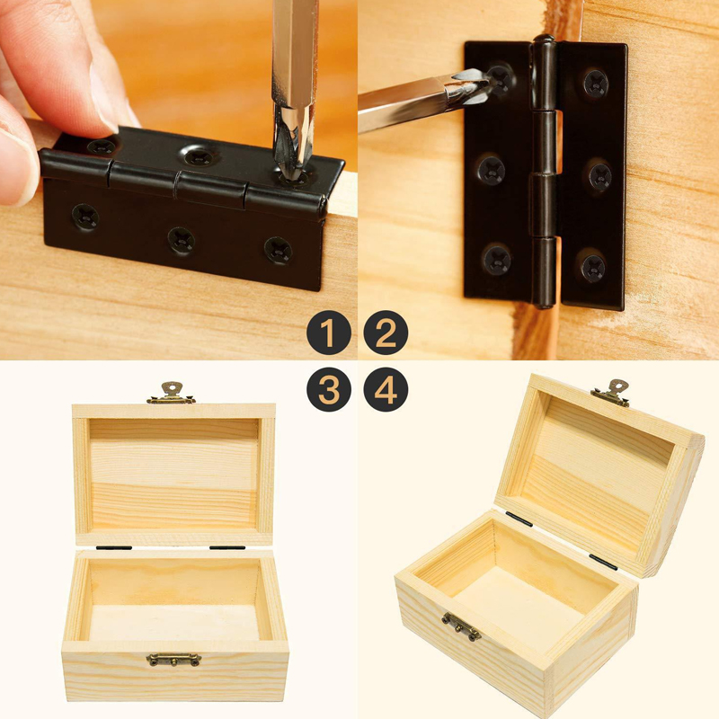 WV 블랙 도어 힌지 스테인리스 스틸 버트 힌지 나사  - Furniture Hardware Fixing Screws 리뷰 및 가격