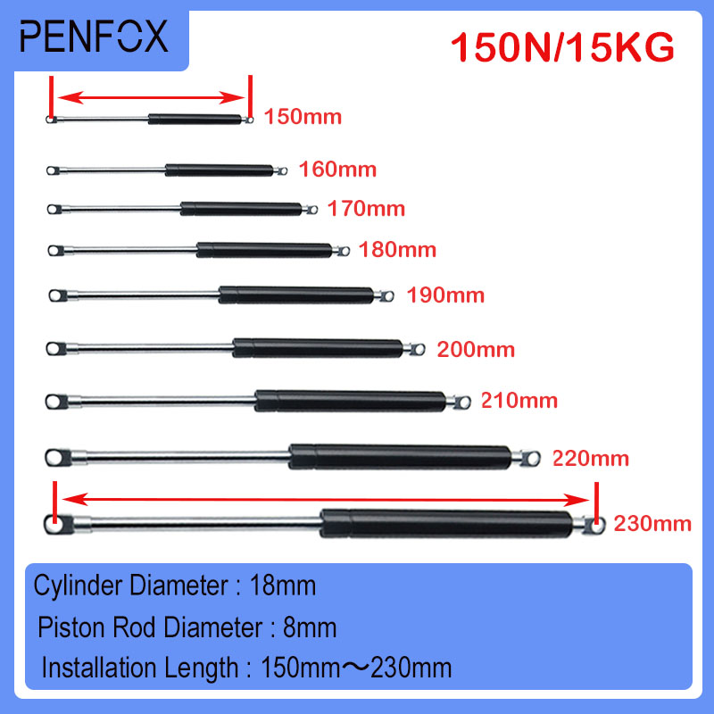 1PC 150-230mm 15kg/150N 자동차 유압 - Furniture Hardware Hinges 리뷰 및 가격